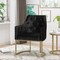 GDF Studio Fern Modern Tufted Glam Accent Chair with Velvet Cushions and U-Shaped Base